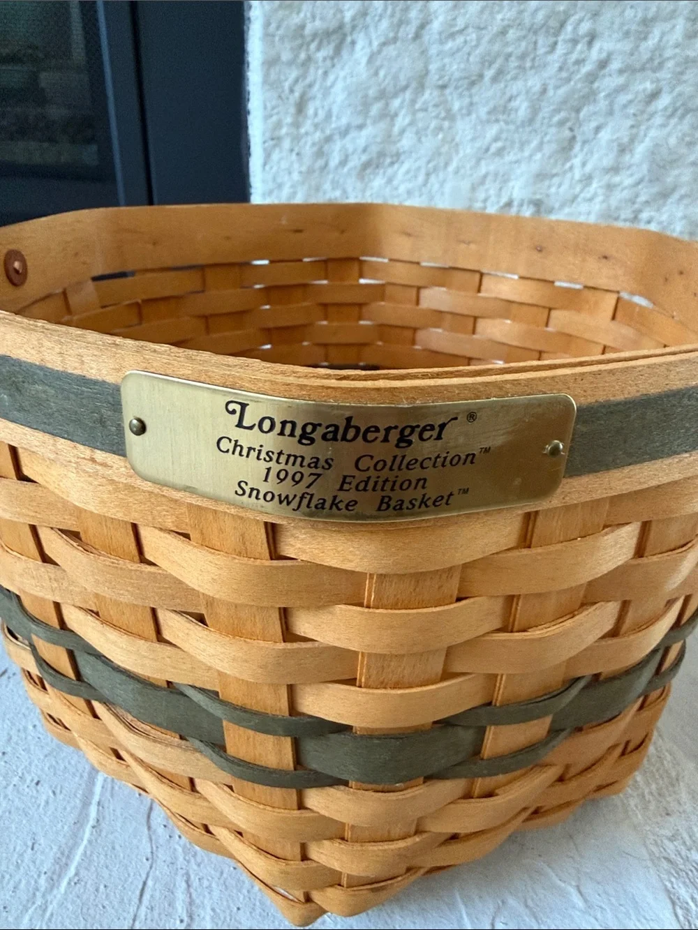 Longaberger Natural Brown Woven Basket Set. 1995,1997,1999 Editions
